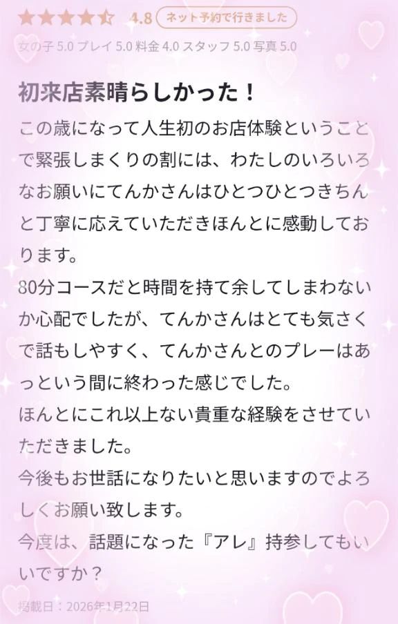 嬉しい口コミありがとうです